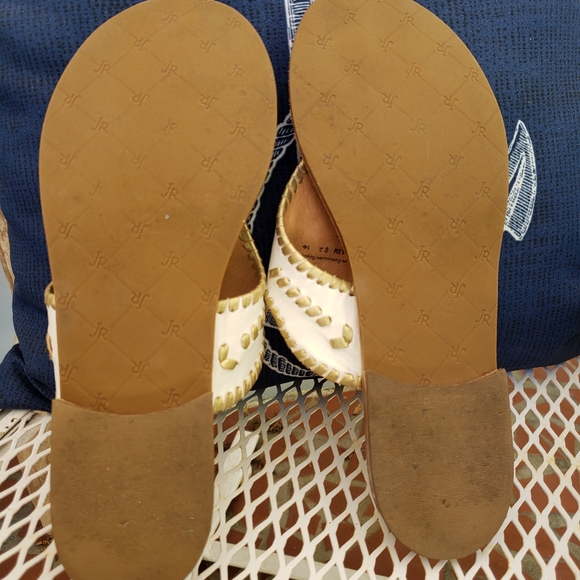 EUC Jack Rogers Gold Blair Sandals in Original Box - Picture 6 of 8